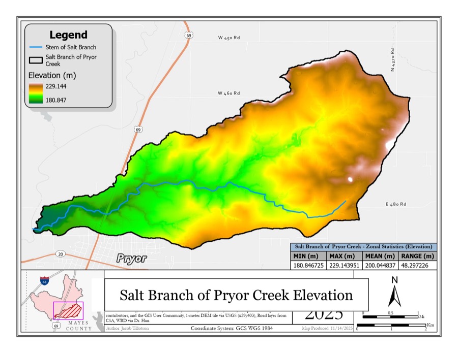 Elevation analysis PDF map example