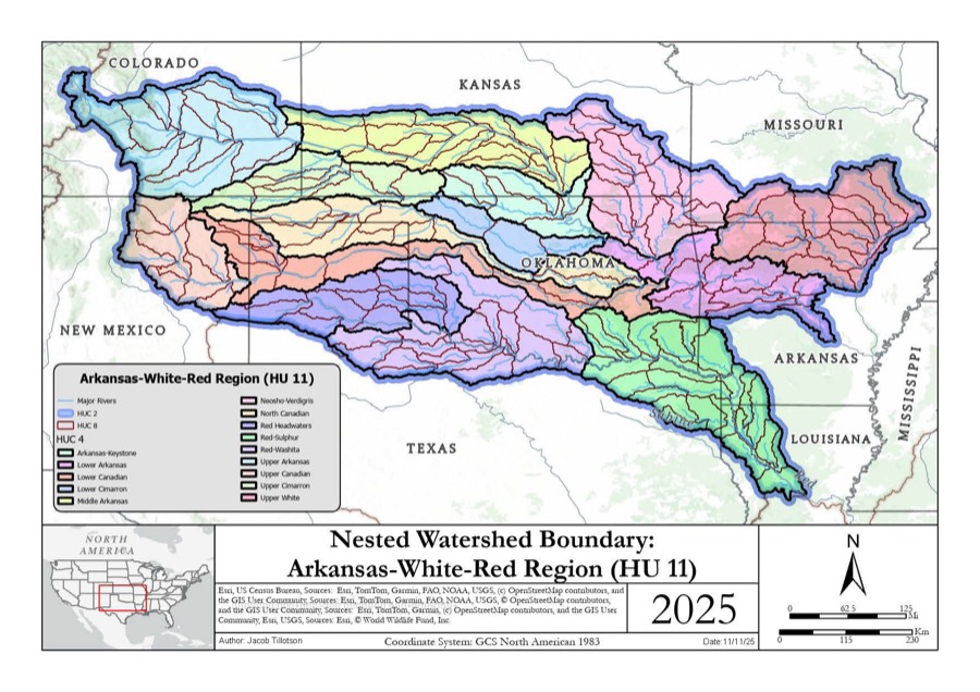 Watershed boundary PDF map example