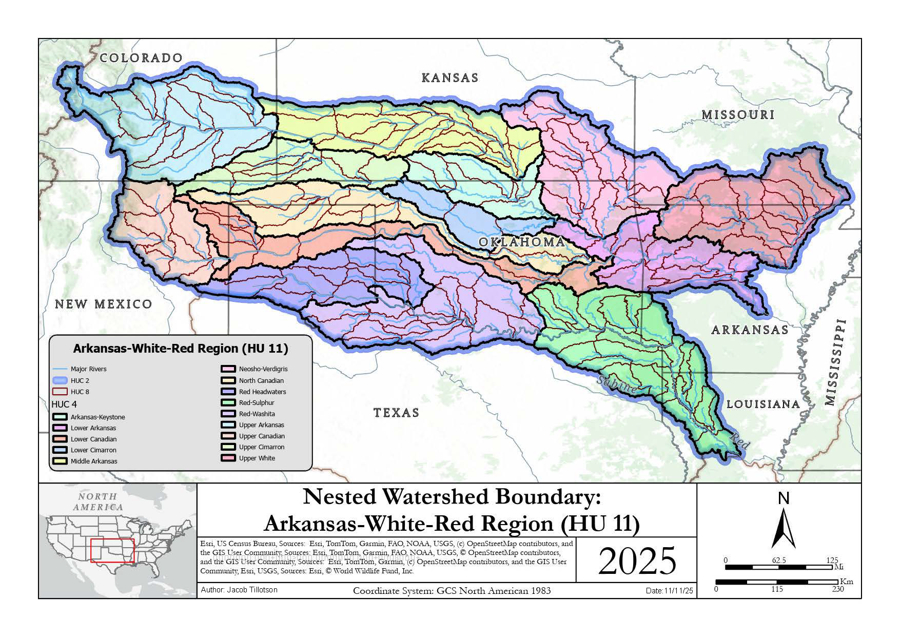 Watershed boundary PDF map example